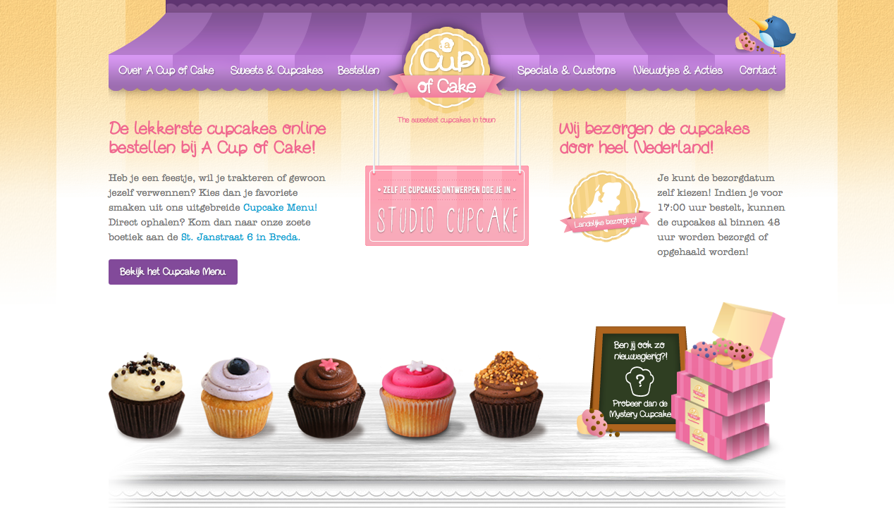 a cup of cake website