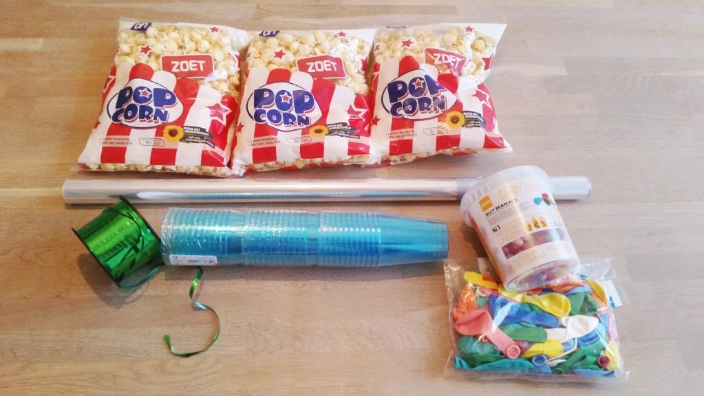 popcorn jellybean traktaties benodigdheden