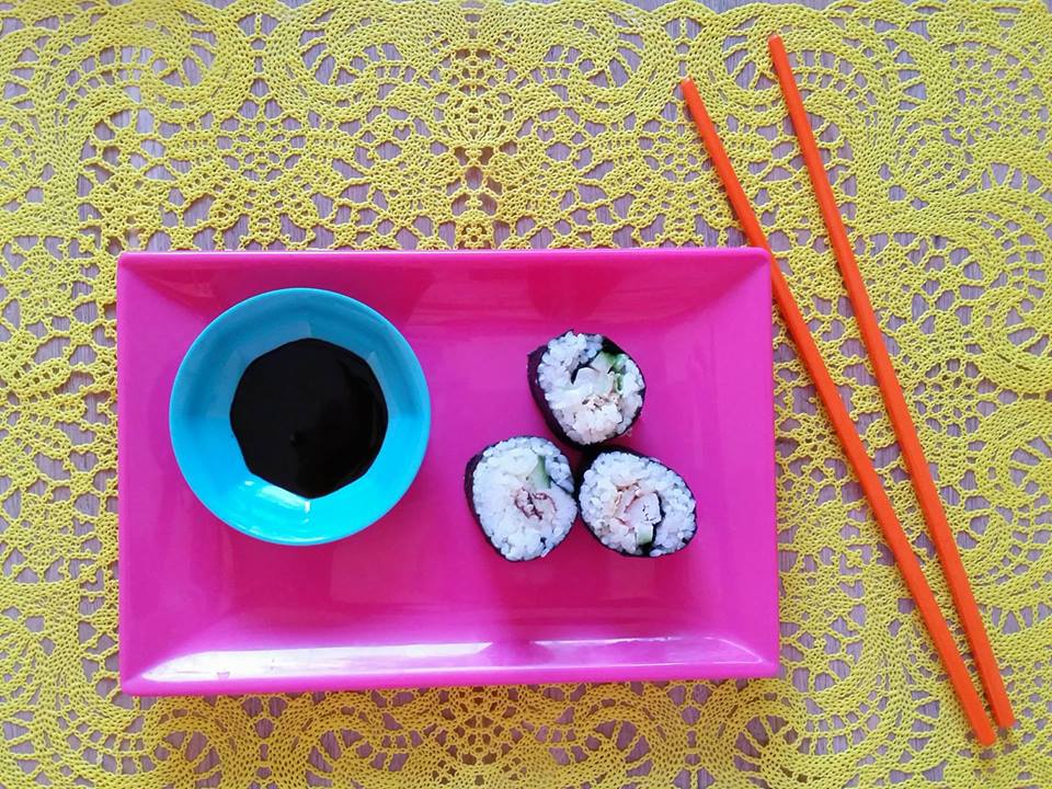 sushi home made pink