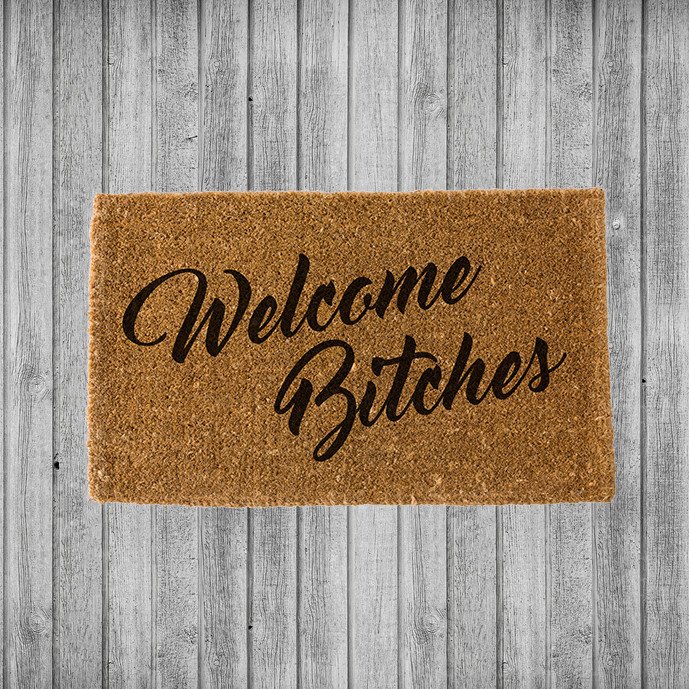 welcome bitches door mat