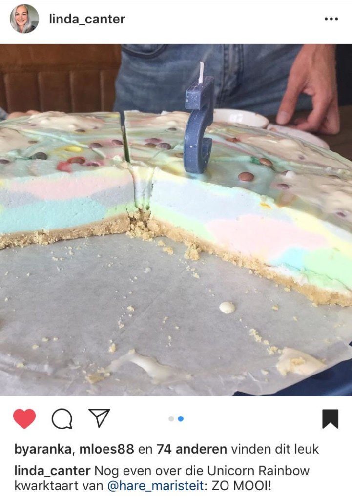 no bake unicorn cake