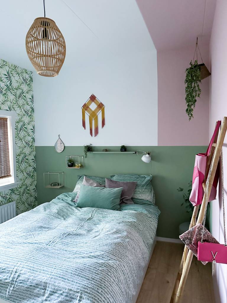 slaapkamer kleurvlak plafond